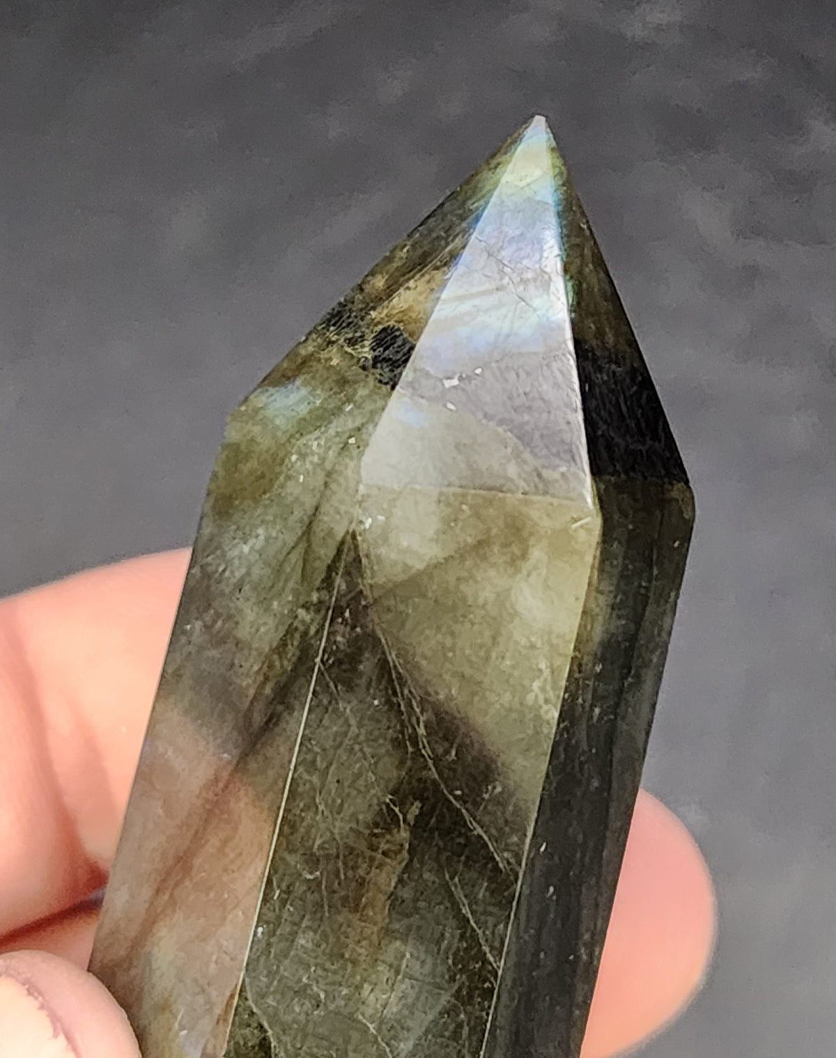 Labradorite Tower/Point with Multi Color Flash- 3.5" inches