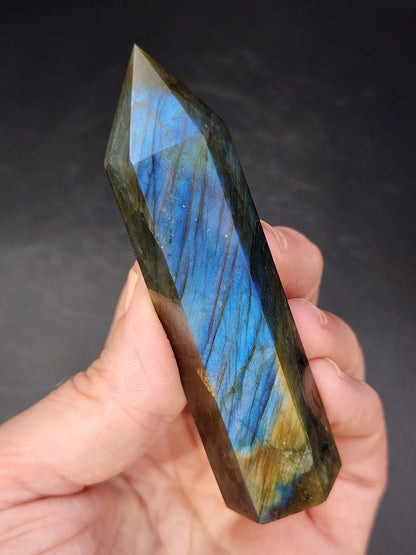 Labradorite Tower/Point with Blue Flash- 3.5" inches