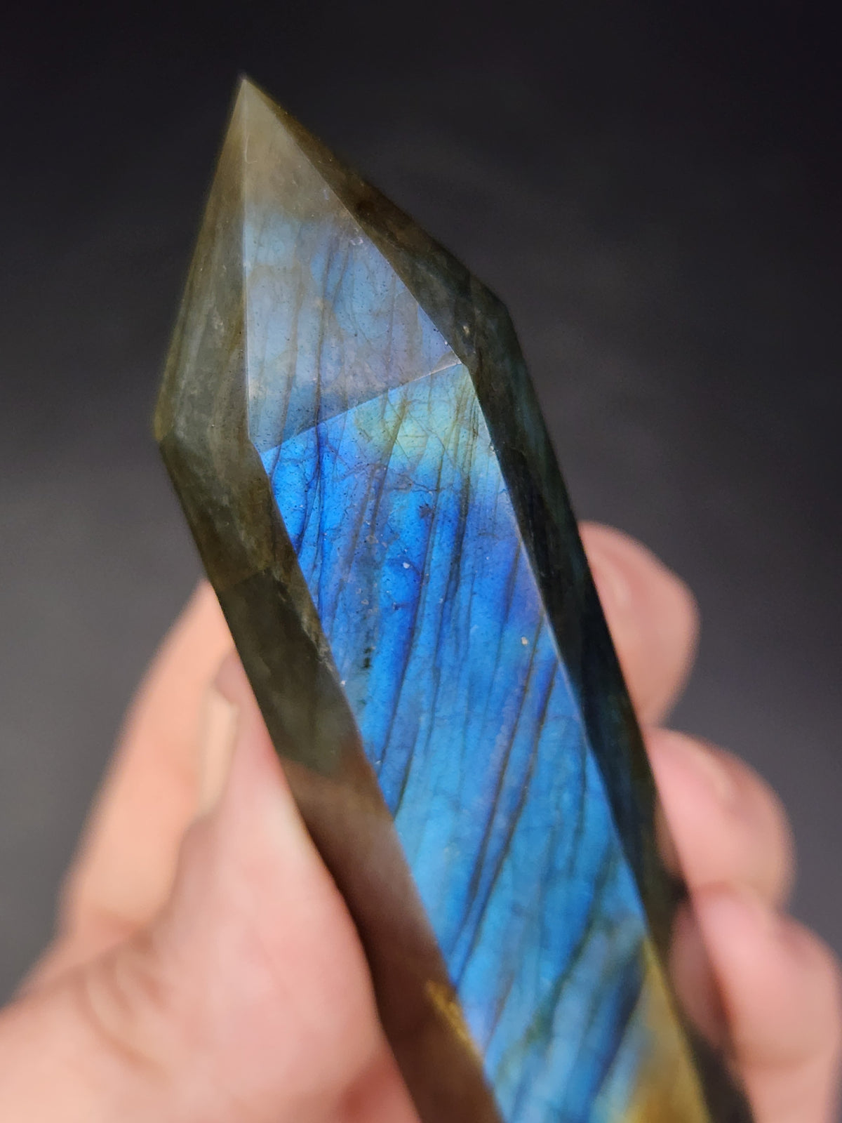 Labradorite Tower/Point with Blue Flash- 3.5" inches