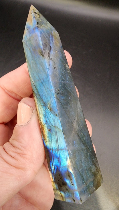 Labradorite Tower/Point with Blue Flash- 3.3" inches