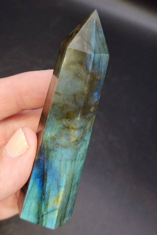 Labradorite Tower/Point with Blue Flash- 3.4" inches