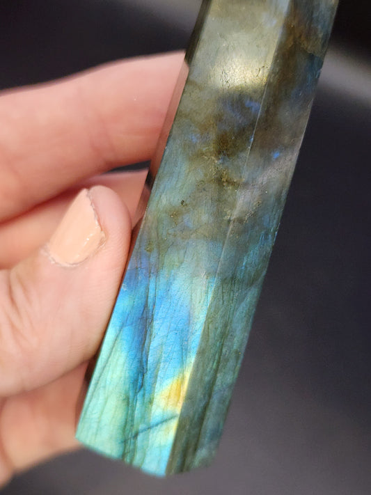 Labradorite Tower/Point with Blue Flash- 3.4" inches