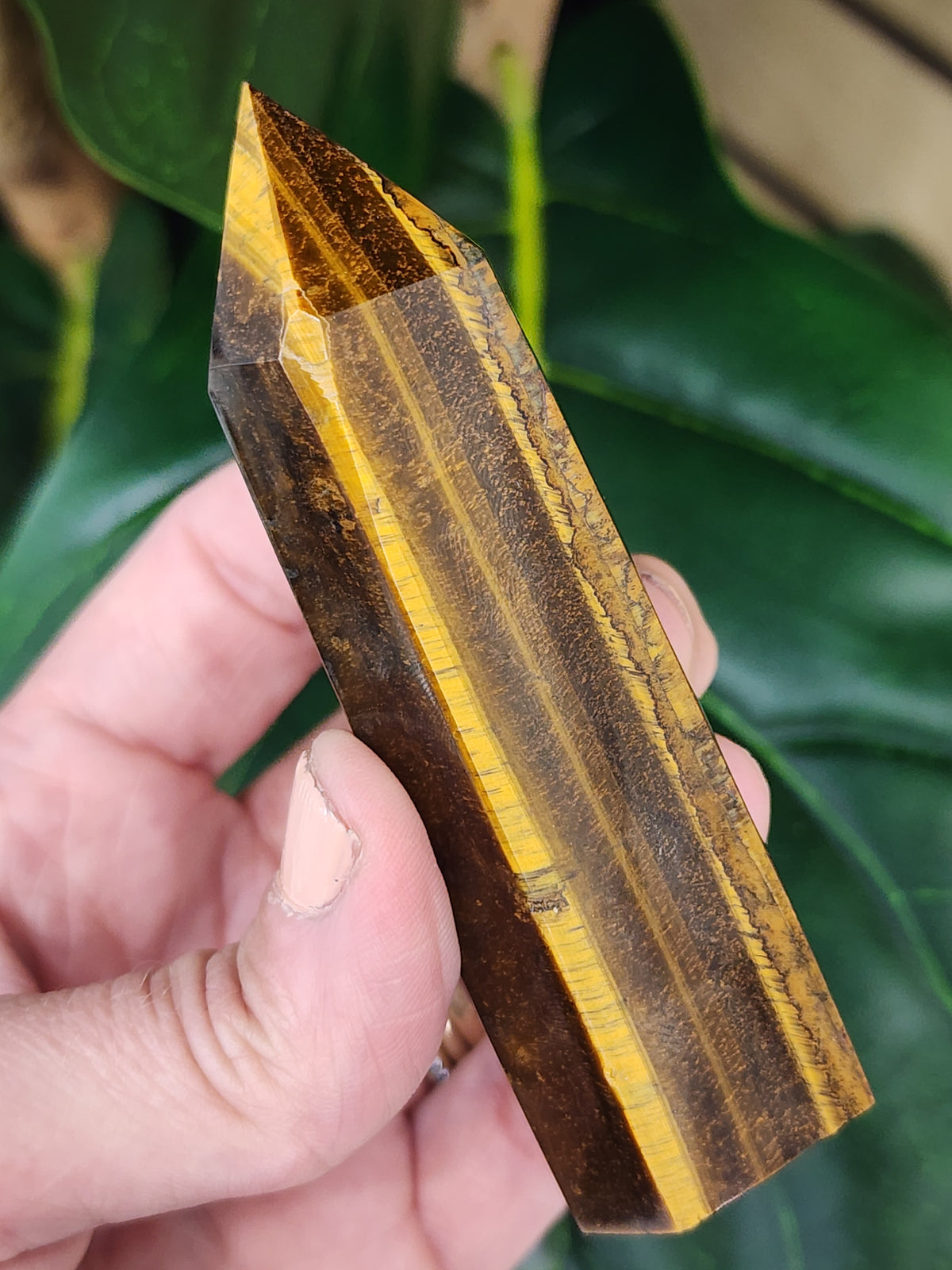 Tiger Eye Tower/Point - 3.6 inches