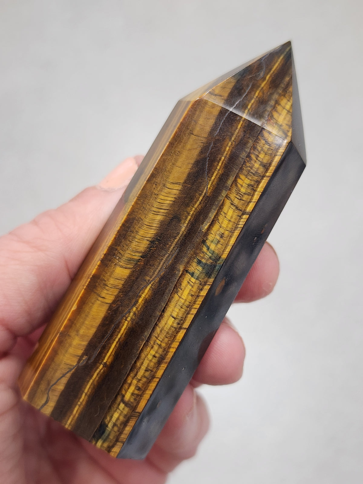 Tiger Eye Tower/Point - 3.4 inches