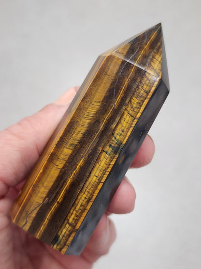 Tiger Eye Tower/Point - 3.4 inches