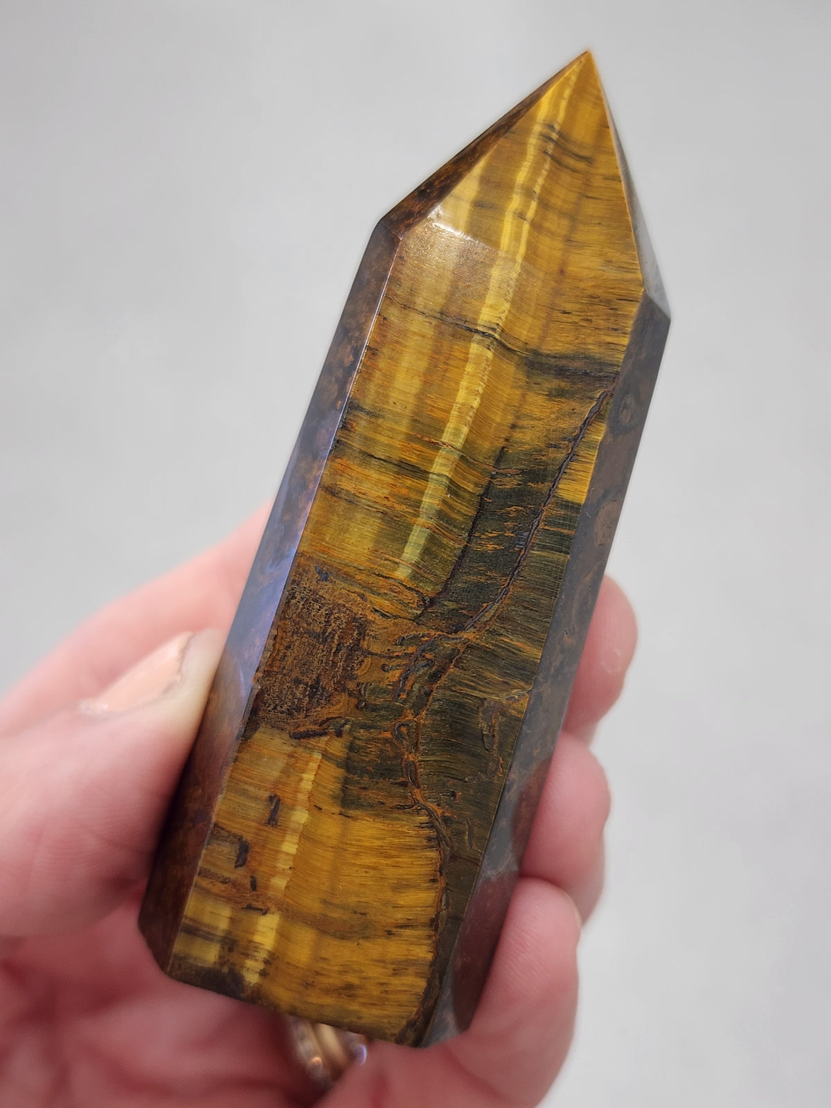 Tiger Eye Tower/Point - 3.1 inches