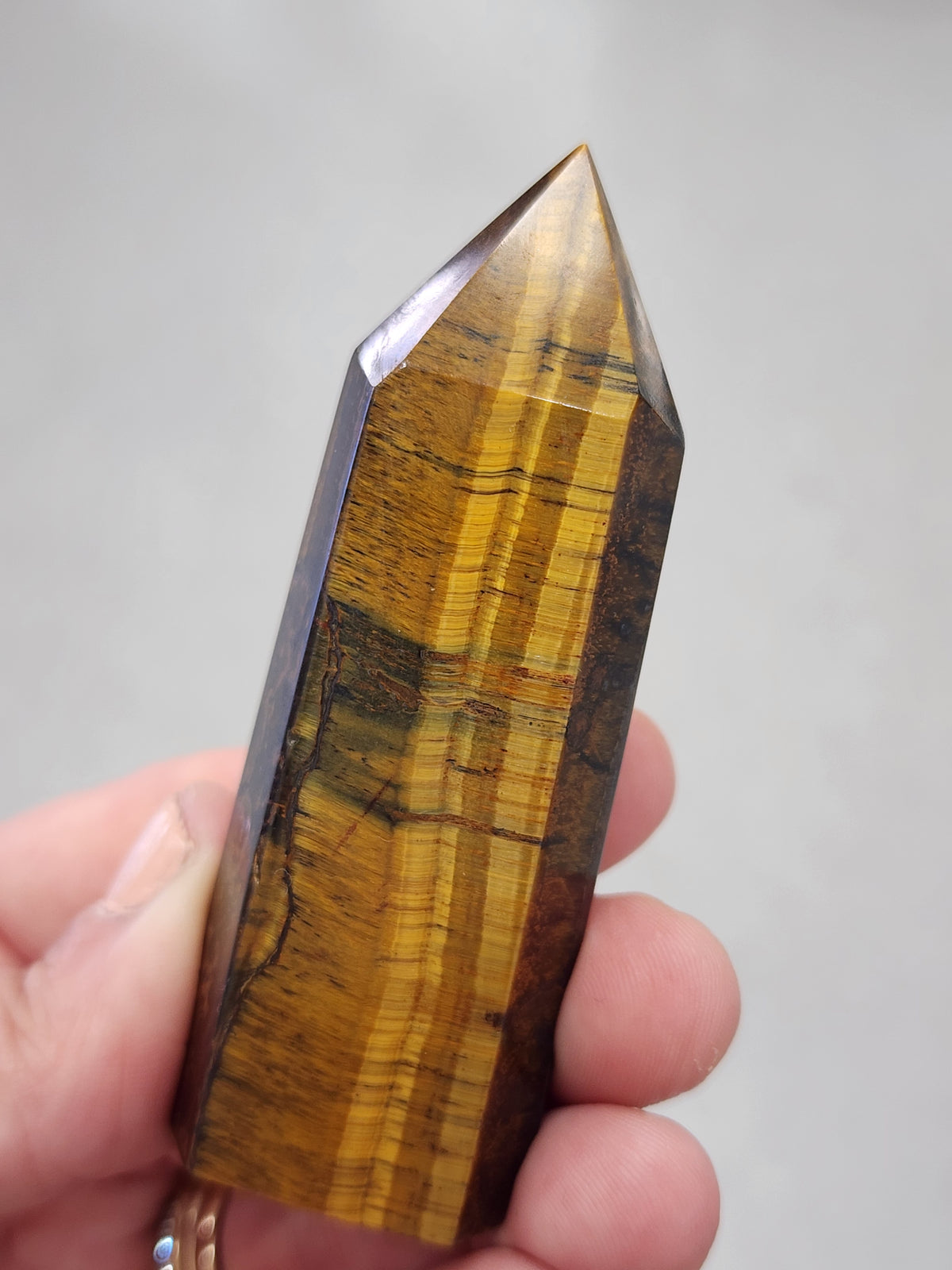 Tiger Eye Tower/Point - 3.1 inches
