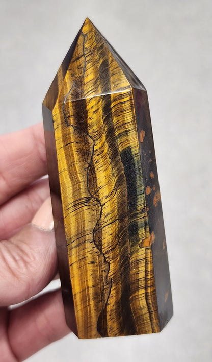 Tiger Eye Tower/Point - 3.3 inches