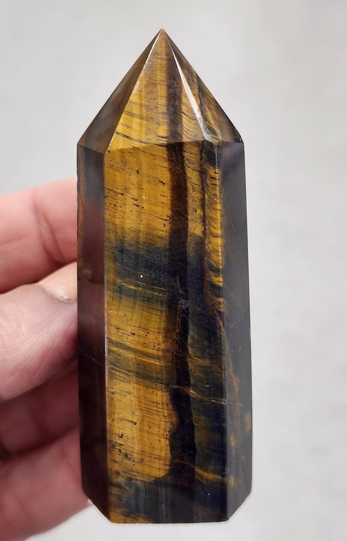 Tiger Eye Tower/Point - 3.0 inches