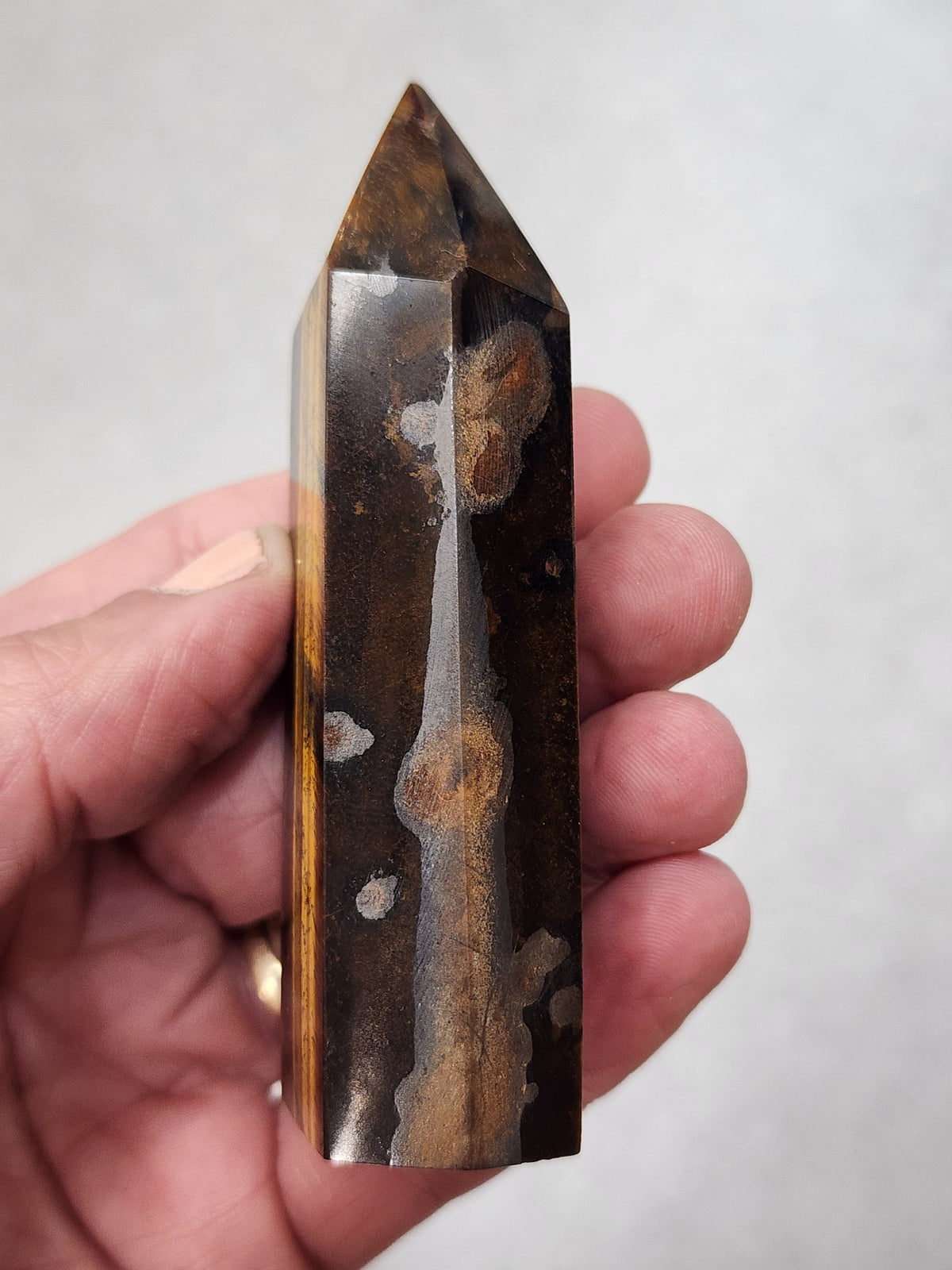 Tiger Eye Tower/Point - 3.3 inches