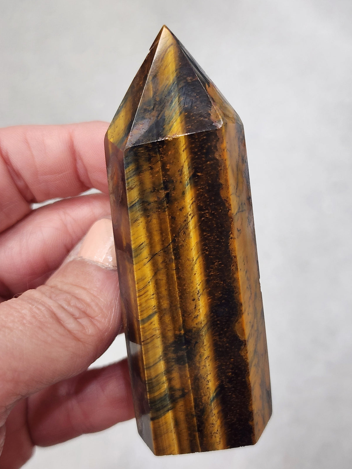Tiger Eye Tower/Point - 3.3 inches