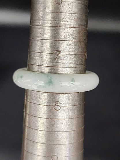 Burmese Jade Band Ring – 5mm Wide – Size 7.5