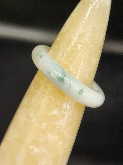 Burmese Jade Band Ring – 5mm Wide – Size 7.5