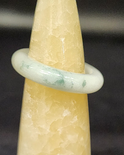 Burmese Jade Band Ring – 5mm Wide – Size 7.5