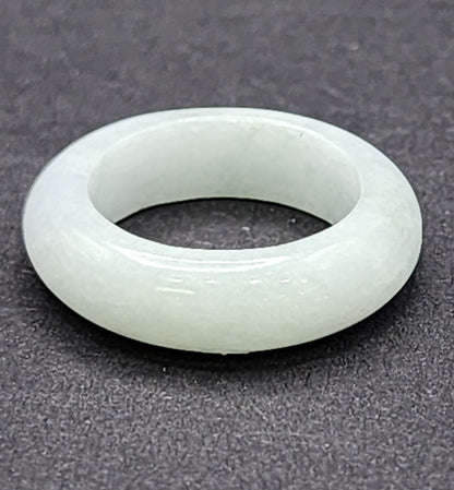 Burmese Jade Band Ring – 6mm Wide – Size 7.0