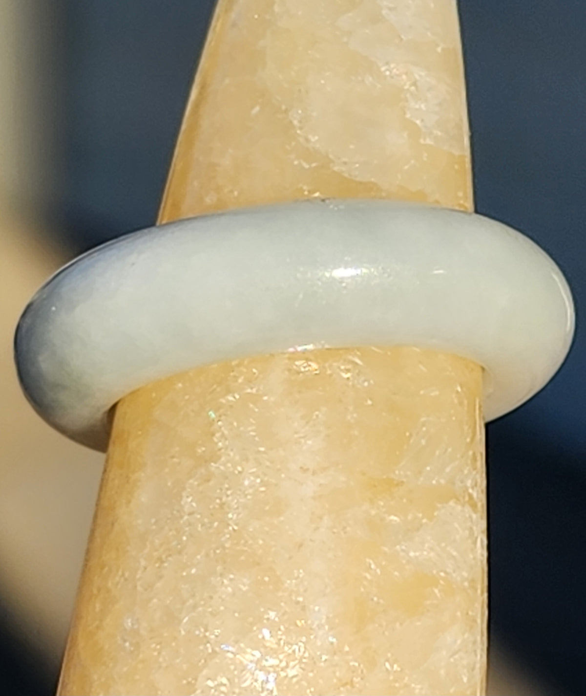 Burmese Jade Band Ring – 6mm Wide – Size 7.0