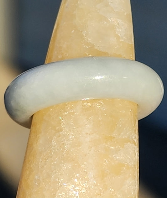 Burmese Jade Band Ring – 6mm Wide – Size 7.0