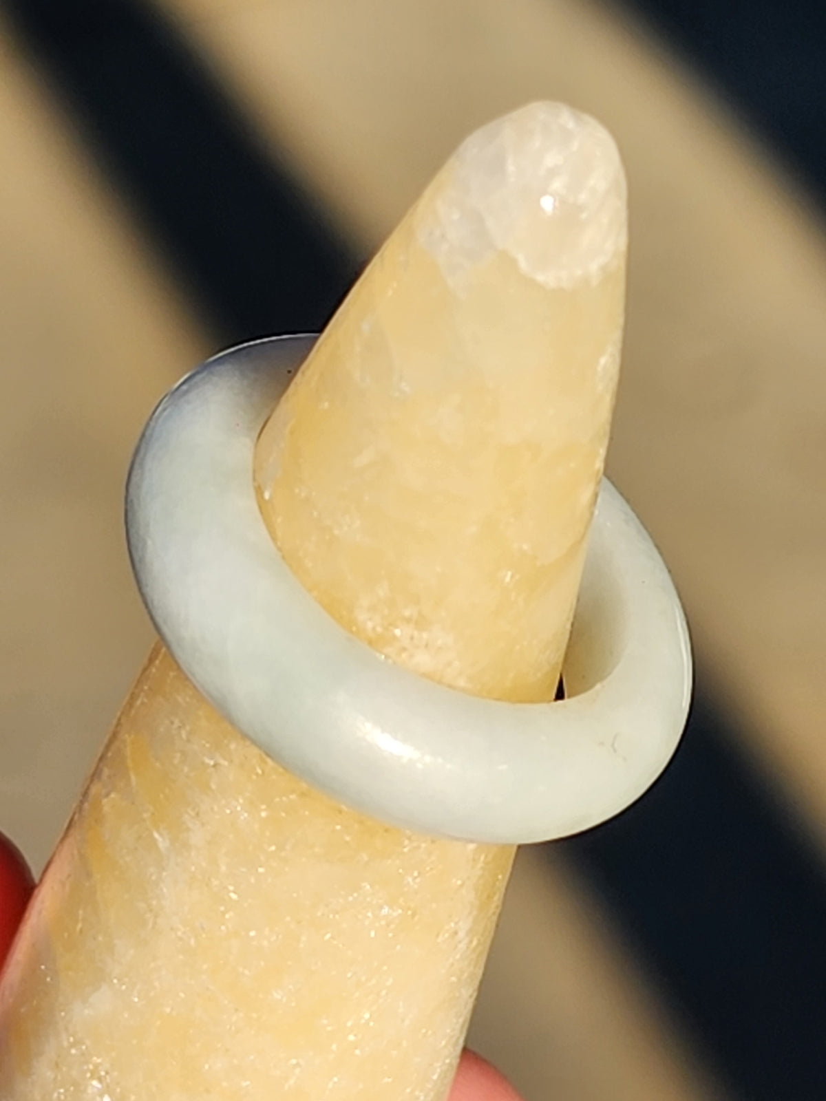 Burmese Jade Band Ring – 6mm Wide – Size 7.0