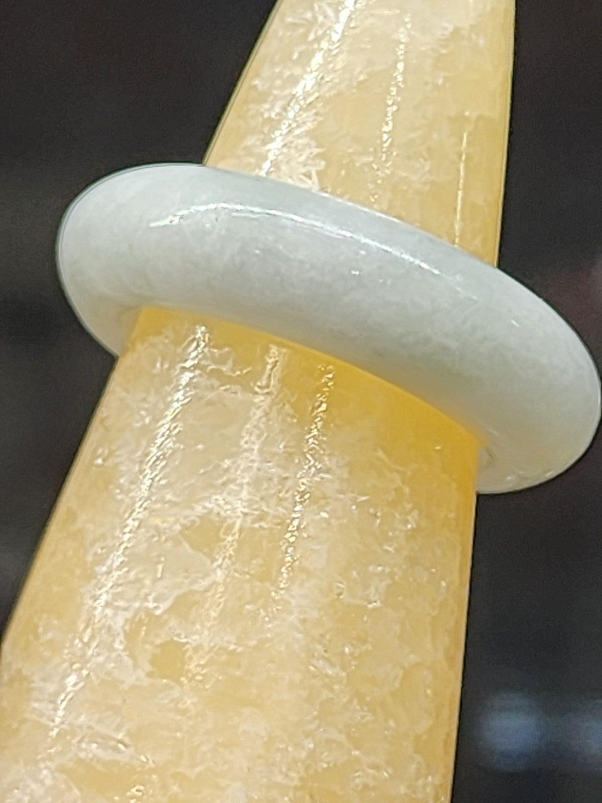 Burmese Jade Band Ring – 6mm Wide – Size 7.0