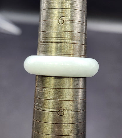 Burmese Jade Band Ring – 6mm Wide – Size 7.0