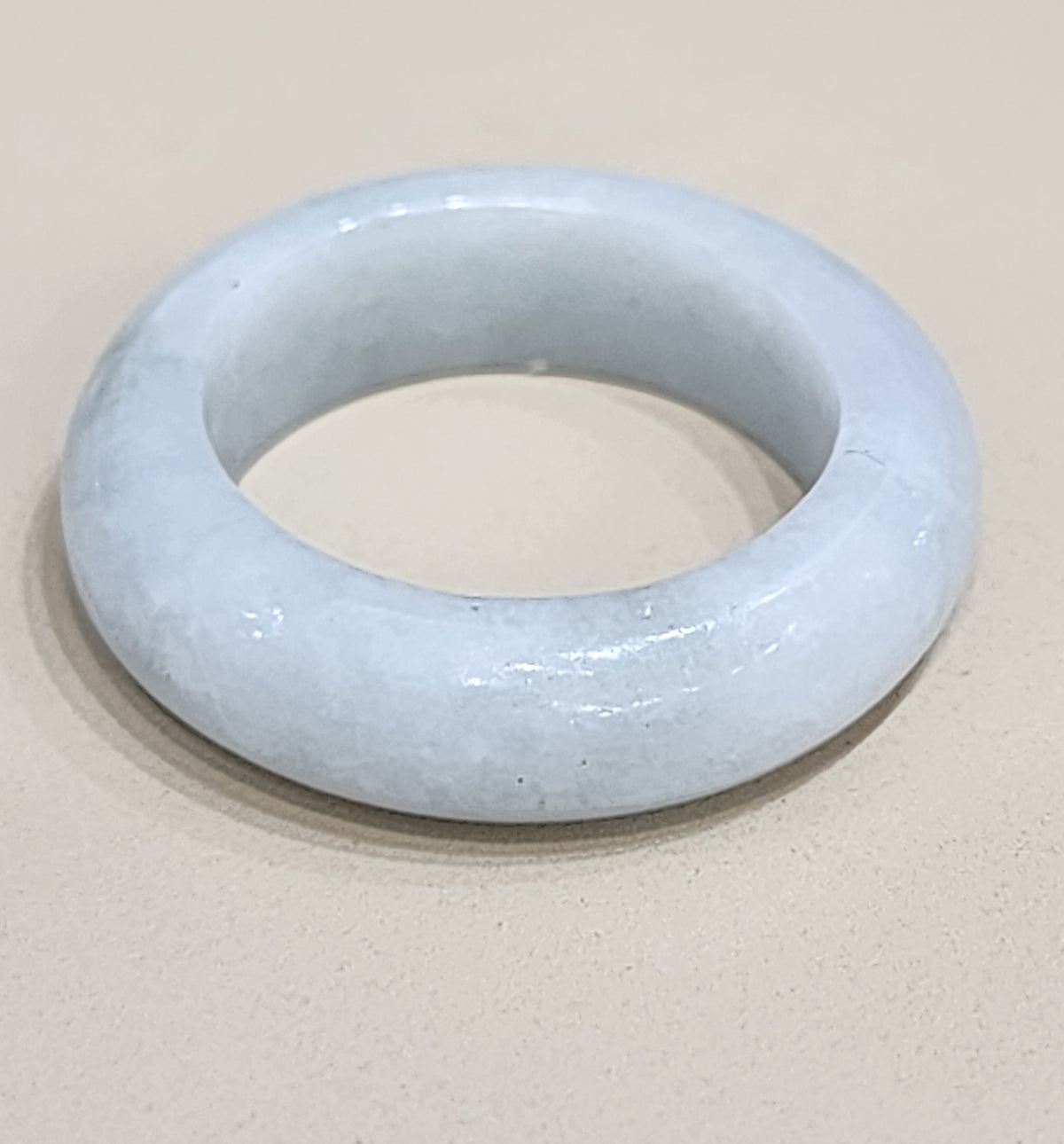 Burmese Jade Band Ring – 6mm Wide – Size 7.0