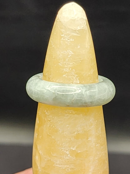Burmese Jade Band Ring – 6mm Wide – Size 7.0