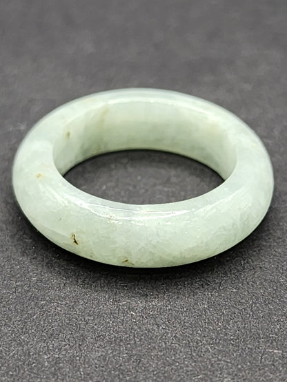 Burmese Jade Band Ring – 6mm Wide – Size 7.0