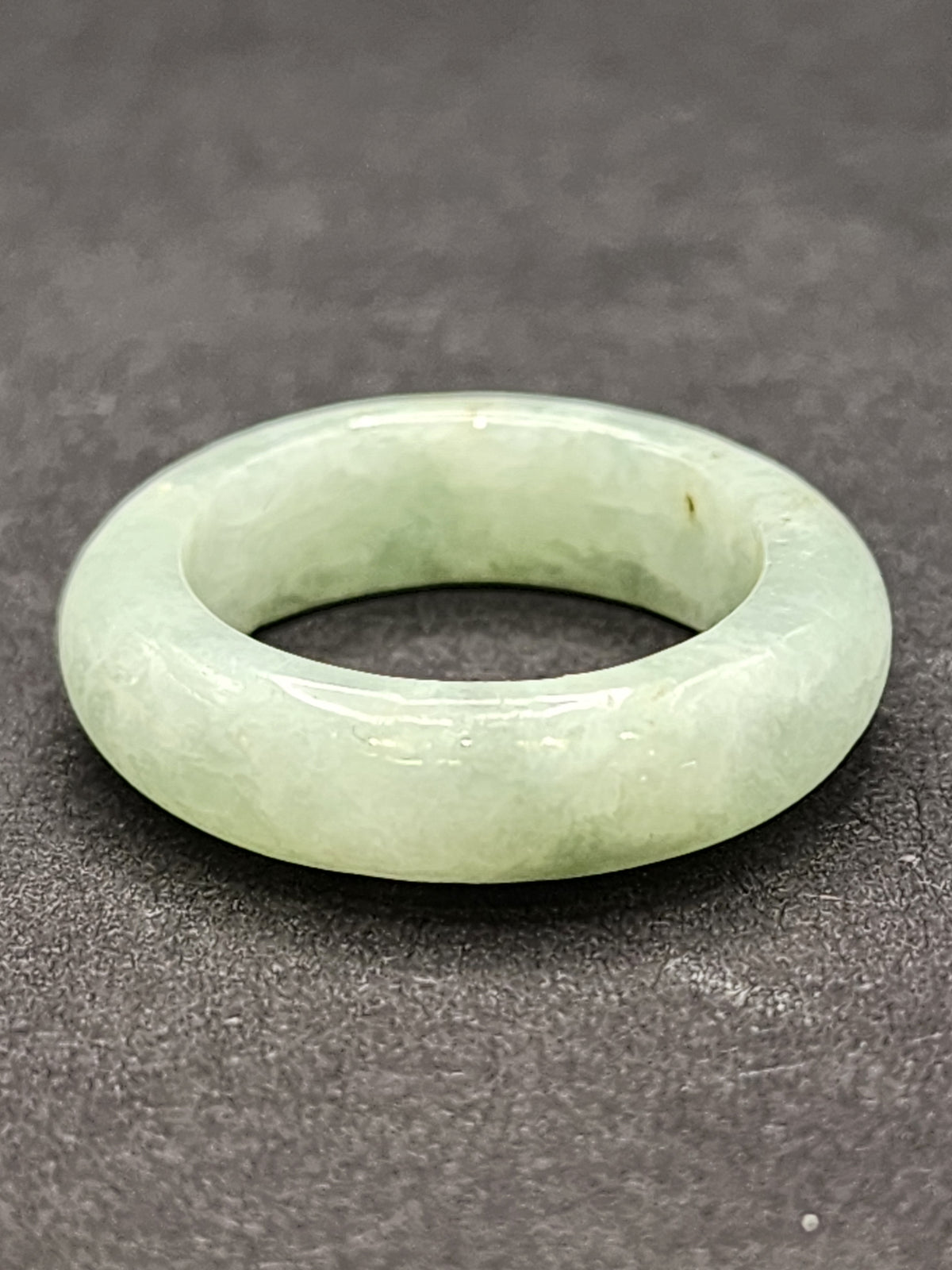 Burmese Jade Band Ring – 6mm Wide – Size 7.0