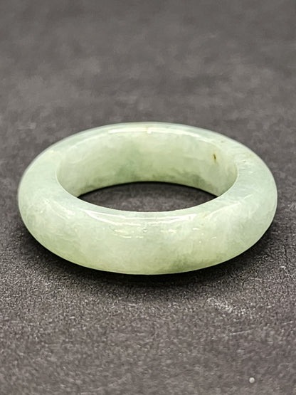 Burmese Jade Band Ring – 6mm Wide – Size 7.0