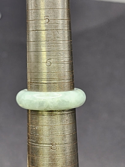 Burmese Jade Band Ring – 6mm Wide – Size 7.0
