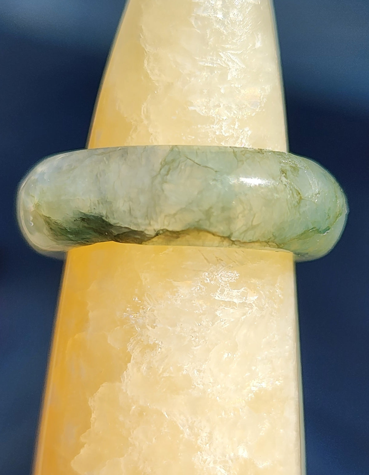 Burmese Jade Band Ring – 7.0mm Wide – Size 6.25
