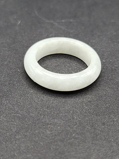 Burmese Jade Band Ring – 5.5mm Wide – Size 6.5