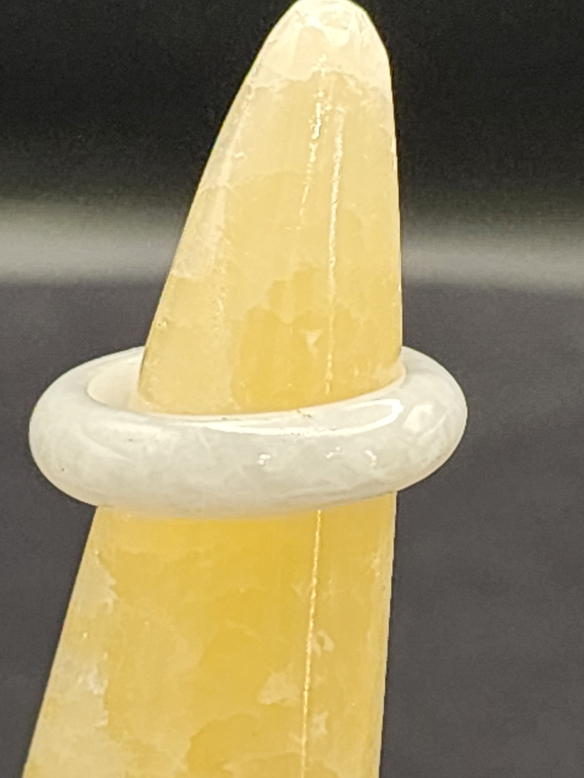 Burmese Jade Band Ring – 5.5mm Wide – Size 6.5