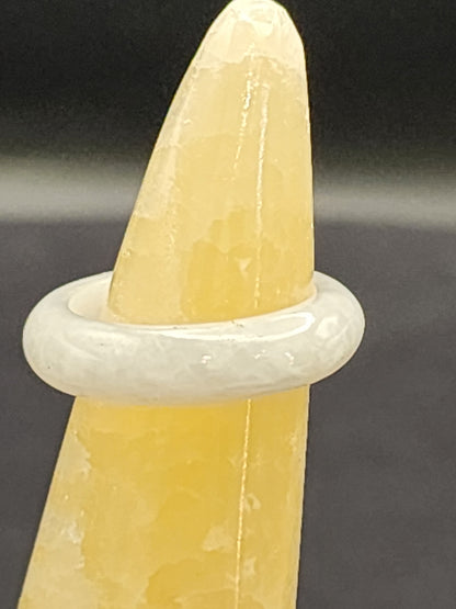 Burmese Jade Band Ring – 5.5mm Wide – Size 6.5