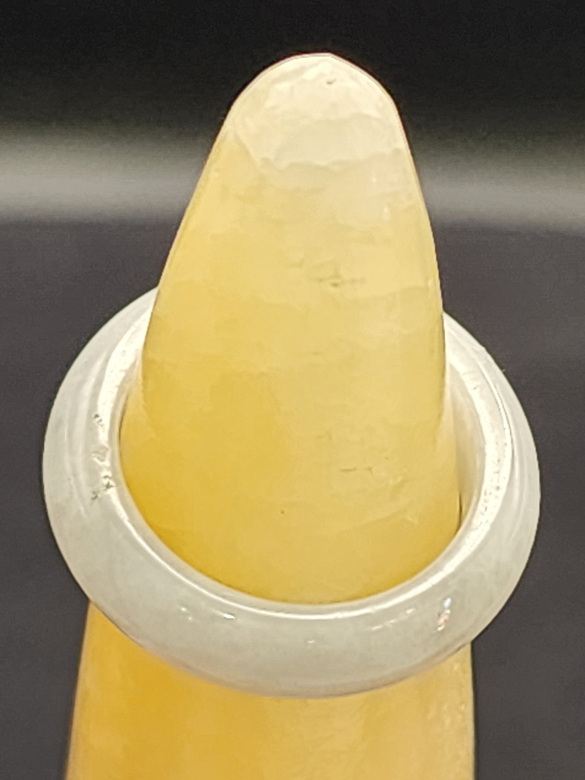Burmese Jade Band Ring – 5.5mm Wide – Size 6.5