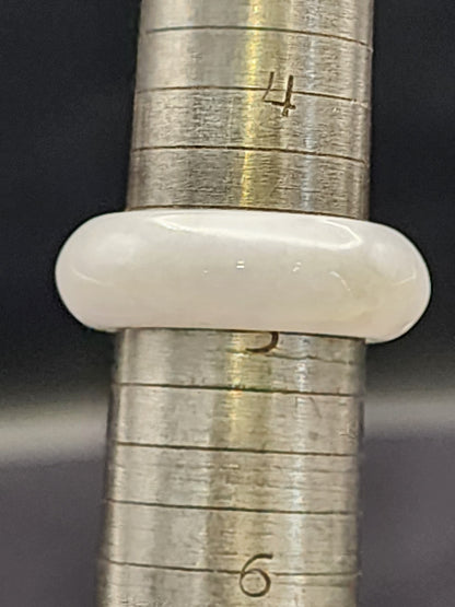Burmese Jade Band Ring – 7.0mm Wide – Size 5.0