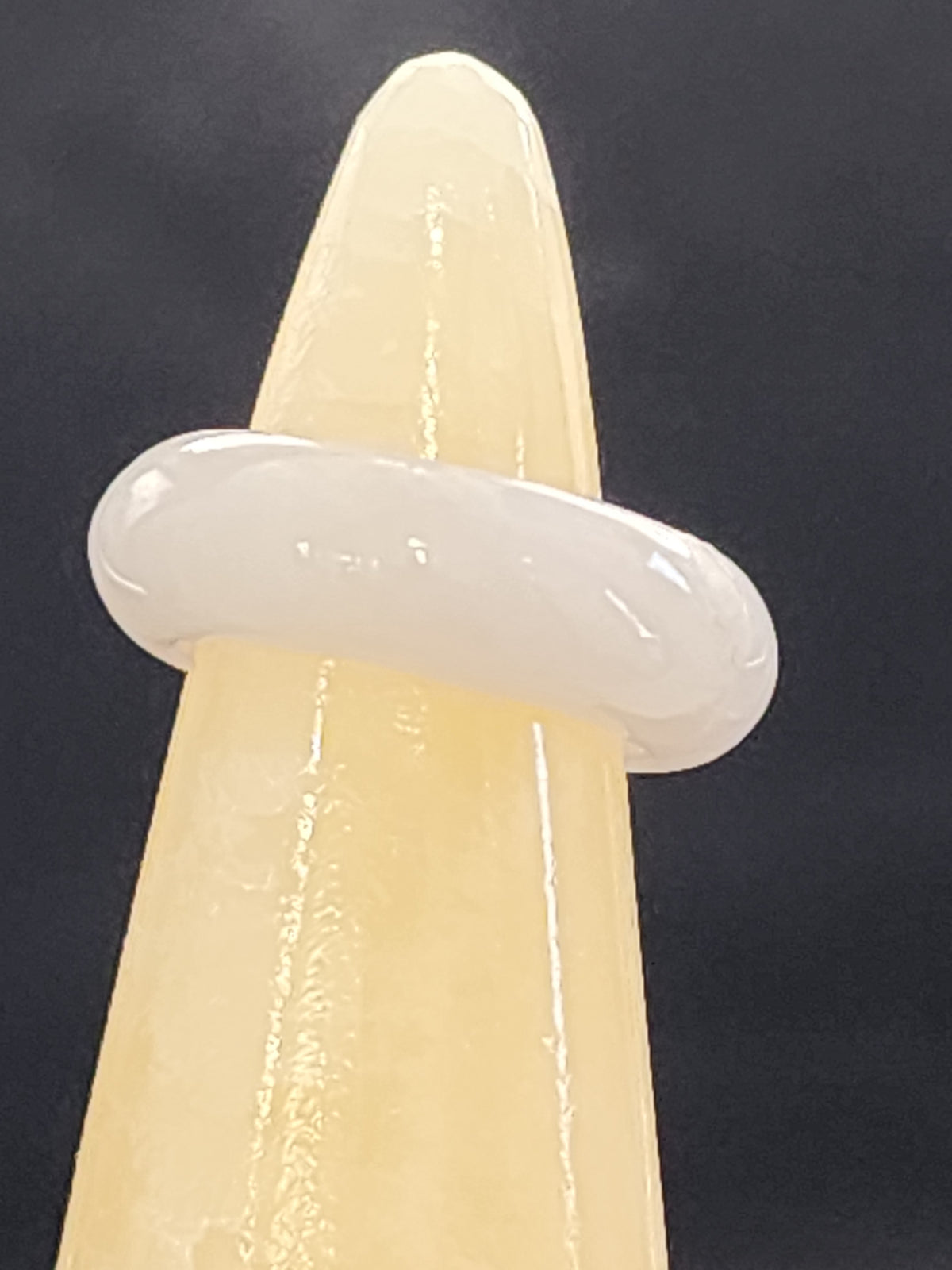 Burmese Jade Band Ring – 7.0mm Wide – Size 5.0