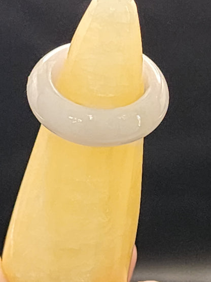 Burmese Jade Band Ring – 7.0mm Wide – Size 5.0