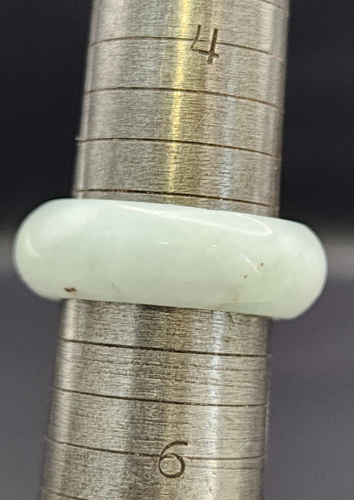 Burmese Jade Band Ring – 7.0mm Wide – Size 5.25