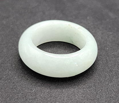 Burmese Jade Band Ring – 7.0mm Wide – Size 5.25