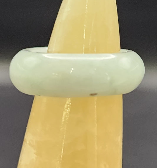 Burmese Jade Band Ring – 7.0mm Wide – Size 5.25