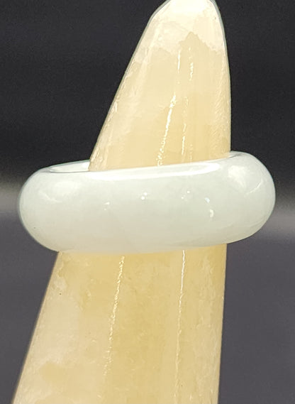 Burmese Jade Band Ring – 7.0mm Wide – Size 5.25