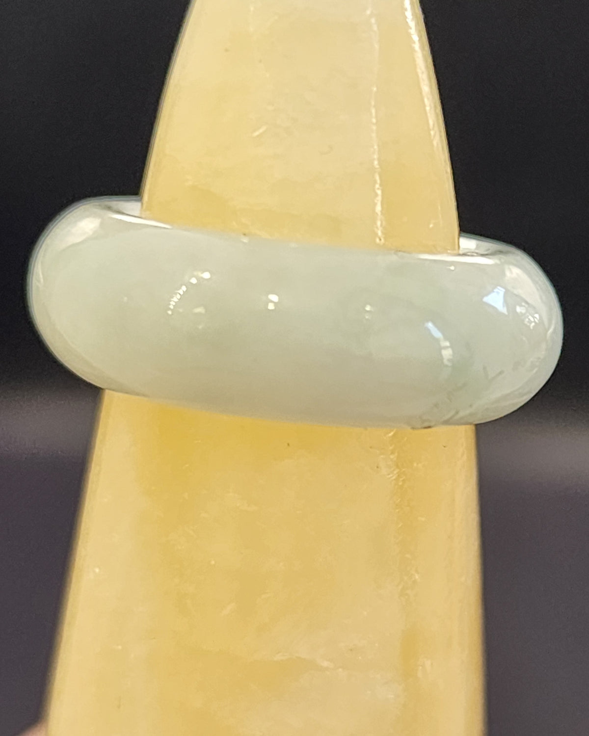 Burmese Jade Band Ring – 7.0mm Wide – Size 5.25