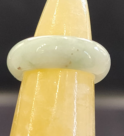 Burmese Jade Band Ring – 7.0mm Wide – Size 5.25