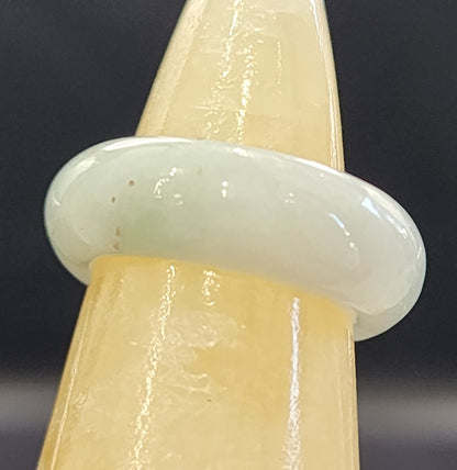 Burmese Jade Band Ring – 7.0mm Wide – Size 5.25