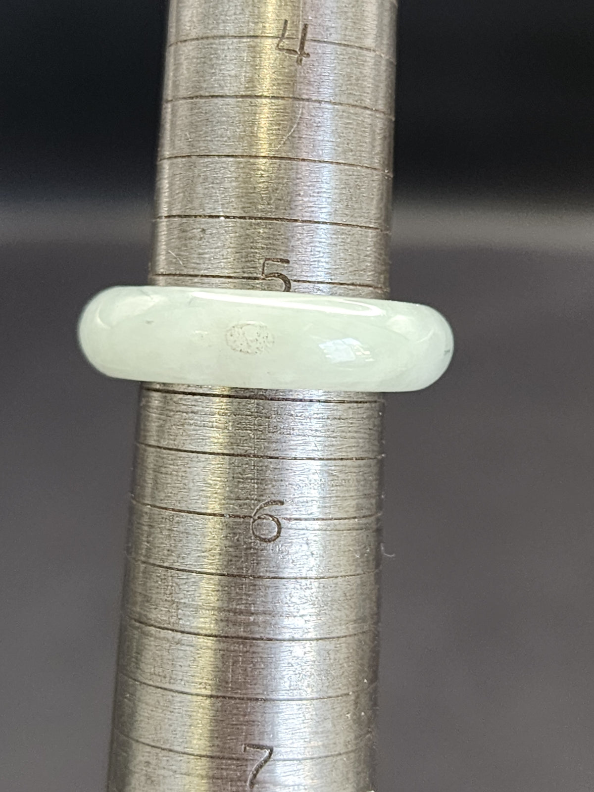 Burmese Jade Band Ring – 5.5mm Wide – Size 5.5