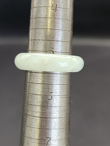 Burmese Jade Band Ring – 5.5mm Wide – Size 5.5