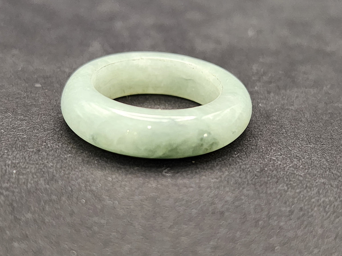 Burmese Jade Band Ring – 5.5mm Wide – Size 5.5