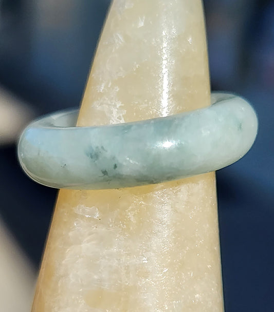 Burmese Jade Band Ring – 5.5mm Wide – Size 5.5