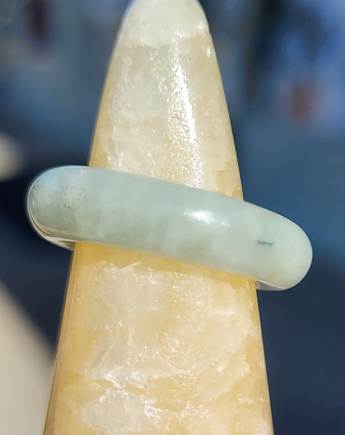 Burmese Jade Band Ring – 5.5mm Wide – Size 5.5